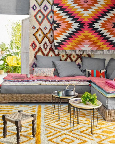 Une décoration au style Gypset pour votre salon