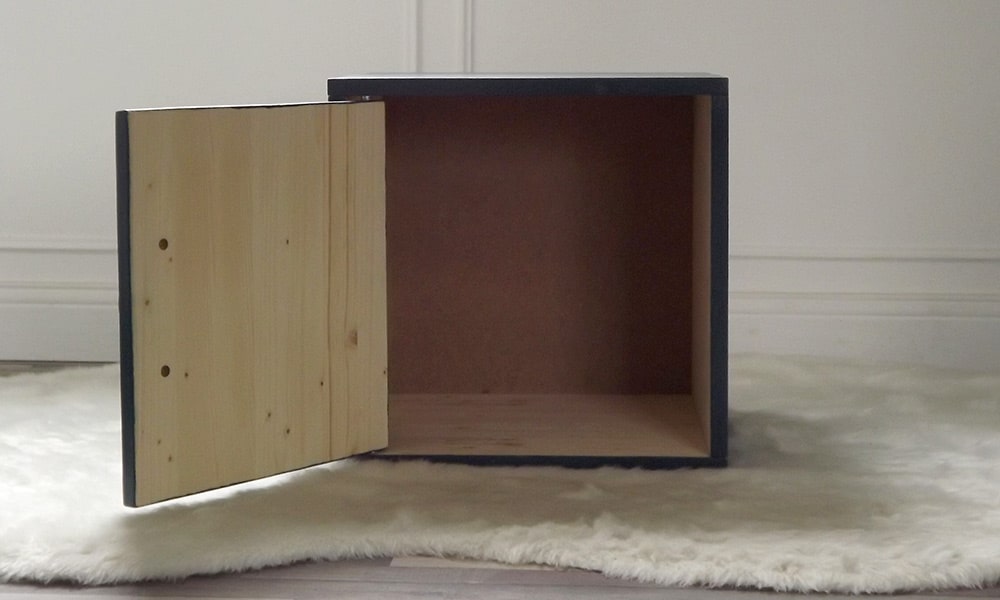 Intérieur de la Mehliebox bleue pétrole pour les meubles de By Mehlie